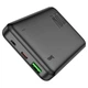 Повербанк Hoco J87 (10000 mAh / Out: USB 18W QC3.0, Type-C 20W PD / In: Type-C 18W, micro 18W) с LED индикатором, черный - изображение 2