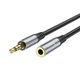 AUX кабель Hoco UPA20 удлинитель Jack 3.5 to Jack 3.5 (F) 2m серебристый - изображение 1