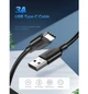 Кабель UGREEN US287 USB 2.0 to USB Type-C Cable Nickel Plating 3A 3m Black (60826) - изображение 4