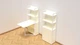 Стол книжка с этажеркой Практик 2 Ferrum-decor 1555x640x990 Белый металл ДСП Белый 16 мм (PRA208) - изображение 1