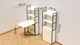 Стол книжка с этажеркой Практик 2 Ferrum-decor 1555x640x990 Черный металл ДСП Белый 16 мм (PRA201) - изображение 3