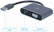 Адаптер-переходник Cablexpert USB Type A - HDMI, VGA 0.15 м Серый (A-USB3-HDMIVGA-01) - изображение 2