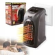 Міні електрообігрівач HANDY HEATER портативний керамічний тепловентилятор з таймером 400 Вт у розетку, Black - зображення 1