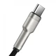 Кабель швидкого заряджання «USB to Type-C» Cafule Metal 66 W Fast Charging (6A) Black 2m, чорний (CAKF000201) - зображення 2