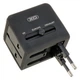 Універсальний зарядний пристрій 3в1 XO-WL01 (UK, EU, US) 2USB 6A Black - зображення 4