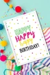 Постер Happy Moments на день рождения "Happy Birthday!" А4 без рамки (02107) - изображение 1
