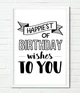 Постер Happy Moments на день рождения "Happiest of Birthday wishes to you" А4 без рамки (02105) - изображение 1