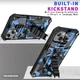 Чехол Military Shield для Iphone 13 бампер противоударный с подставкой Blue - изображение 3