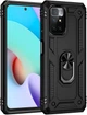 Чехол Shield для Xiaomi Redmi 10 / Redmi 10 2022 бампер противоударный с подставкой кольцом Black - изображение 3
