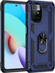 Чехол Shield для Xiaomi Redmi 10 / Redmi 10 2022 бампер противоударный с подставкой кольцом Blue - изображение 3
