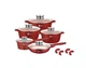 Набор посуды HIGHER KITCHEN НК-305 красный - изображение 2
