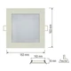 Світильник стельовий світлодіодний LED-панель Horoz Electric SLIM/Sq-12 12W 4200K 056-005-0012 - зображення 2