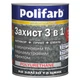 Грунт-эмаль с молотковым эффектом Polifarb Захист 3в1 молоток мідний 0,7кг - изображение 1