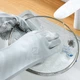 Рукавички для миття посуду Clean Step Сірі господарські силіконові з гумовими ворсинками - зображення 4