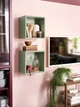 Настінна полиця IKEA EKET 35х25х35 см світло-зелена (894.293.43) - зображення 7