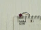 Серебряная серьга-пирсинг в нос. 1018.4С Красный - изображение 3
