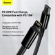 Кабель быстрой зарядки «Type-C to Lightning» Baseus Tungsten Gold PD 20W Fast Charge 2m, чёрный (CATLWJ-A01) - изображение 6