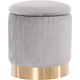 Пуф Little Monte AMF Grey/Golden (м'який/сталь/тканина Велюр) (547492) - зображення 1
