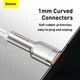 Кабель швидкого заряджання USB-Type-C Baseus Cafule Metal 66W Fast Charging (6A) White 2m, білий (CAKF000202) - зображення 9