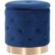 Пуф Janett AMF Blue/Golden (мягкий/сталь/ткань Велюр) (547484) - изображение 1