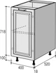 Кухонный модуль Нижний Roko Марсель under the order МН 40х82х52 см Северный голубой матовый (20200032638) - изображение 3
