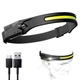 Налобний ліхтар акумуляторний "BL G28 Induction headlamp" XPE+COB Чорний, світлодіодний ліхтарик на лоб (1009342-Black) - зображення 1