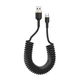 Дата кабель USB 2.0 AM to Micro 5P 1.0m spiral black ColorWay (CW-CBUM051-BK) - изображение 1