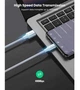 Кабель UGREEN US288 USB 2.0 to USB Type-C Cable Nickel Plating Aluminum Braid 3A 0.25m White (60129) - зображення 3