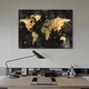 Картина Холстович Golden Map Of The World 75х100 см. Картина золотая карта мира для офиса, кабинета, интерьера - изображение 2