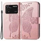 Чехол UniCase Butterfly Pattern для Xiaomi Poco M4 Pro 4G - Rose Gold - изображение 1