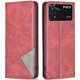 Чехол-книжка с кармашками UniCase Geometric Pattern для Xiaomi Poco M4 Pro 4G - Red - изображение 1