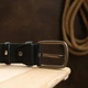 Кожаный практичный мужской ремень Vintage 20741 Черный - изображение 7