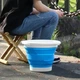 Складне відро силіконове 10 літрів UKC Silicon Bucket Синє - зображення 5