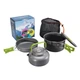 Набор туристической посуды Cooking Set DS-308, зеленые ручки - изображение 1