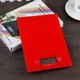 Сенсорні платформні електронні кухонні ваги до 5 кг Domotec MS 912 Червоні - зображення 12