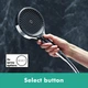 Душова лійка HANSGROHE Rainfinity EcoSmart із кнопкою 132мм пластик хром 26865000 - зображення 3