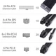Набор проводов для блока питания Zezzio 6 PCS Power Sleeve Long Cable - изображение 2