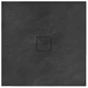 Піддон для душової кабіни REA BLACK STONE 90x90x3см квадратний акриловий із сифоном чорний REA-K9601 - зображення 1