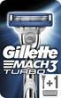 Станок для бритья мужской (Бритва) Gillette Mach3 Turbo с 2 сменными картриджами - изображение 1