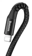 Кабель Baseus Fish eye Spring Data Cable USB For lightning 1m CALSR-01 Black - зображення 2