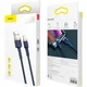 Кабель Baseus Cafule Cable USB to lightning 2.4A 1m CALKLF-BV3 Blue-Gold - изображение 4
