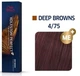 Краска для волос Wella Koleston 4/75 Коричневый коричнево-махагоновый Бомбейский палисандр 60 мл - изображение 1
