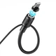Кабель магнітний USB на Lightning HOCO X52 Sereno для зарядки Чорний - зображення 1