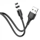 Кабель магнітний HOCO X52 Sereno для заряджання USB - Lightning 1 м Чорний - зображення 4