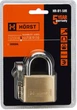 Замок навесной Horst HR-B1-50E латунный 50 мм (HR-B1-50E) - изображение 5