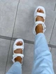Босоножки женские ShoesBand Белые натуральные кожаные стеганые на липучках 39 (25,5 см) (S85281-1) - изображение 6
