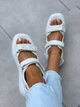 Босоножки женские ShoesBand Белые натуральные кожаные стеганые на липучках 39 (25,5 см) (S85281-1) - изображение 4