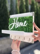 Ключница настенная деревянная и стабилизированый мох MiNature Moss цвет никель - изображение 2
