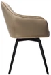 Стул для кухни и гостиной поворотный Vetro Mebel R-63 Капучино (R-63-cappuccino/ black) - изображение 2