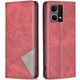 Чехол-книжка с кармашками UniCase Geometric Pattern для OPPO Reno 7 - Red - изображение 1